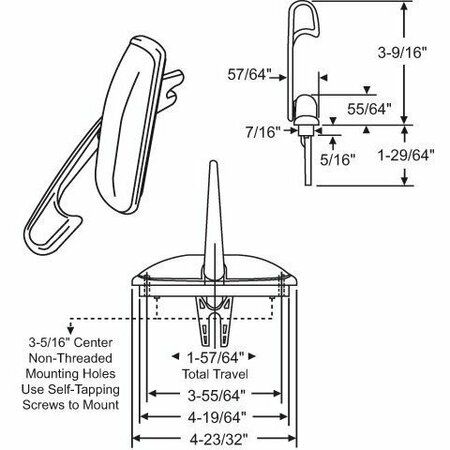 STRYBUC Multipoint Casement Lock White 34-165-37W